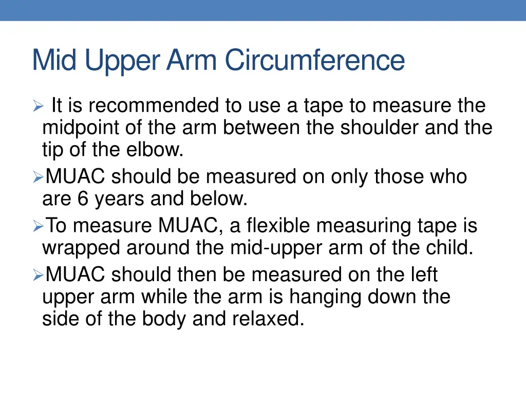 mid upper arm circumference