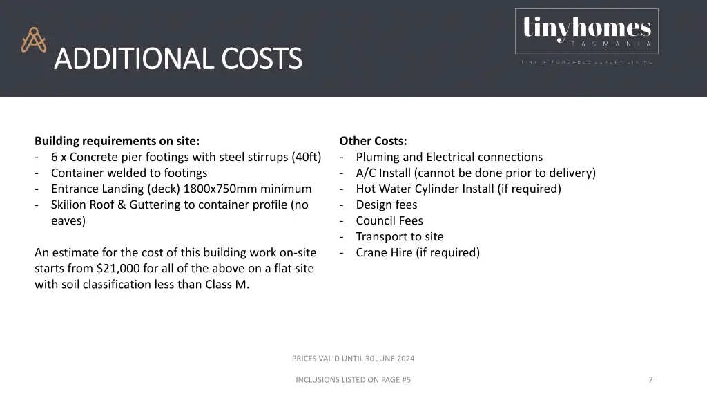 additional costs additional costs