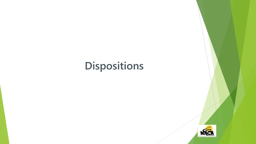 dispositions