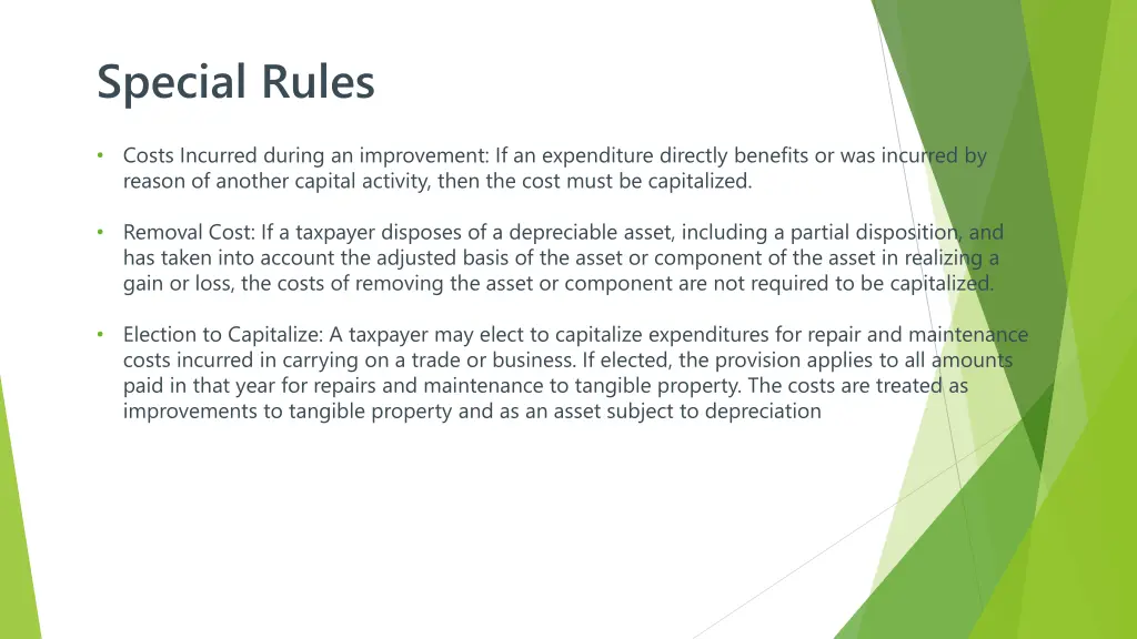 special rules