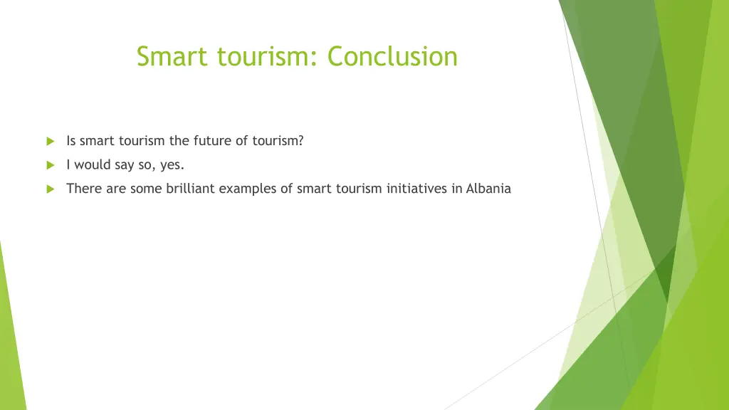 smart tourism conclusion