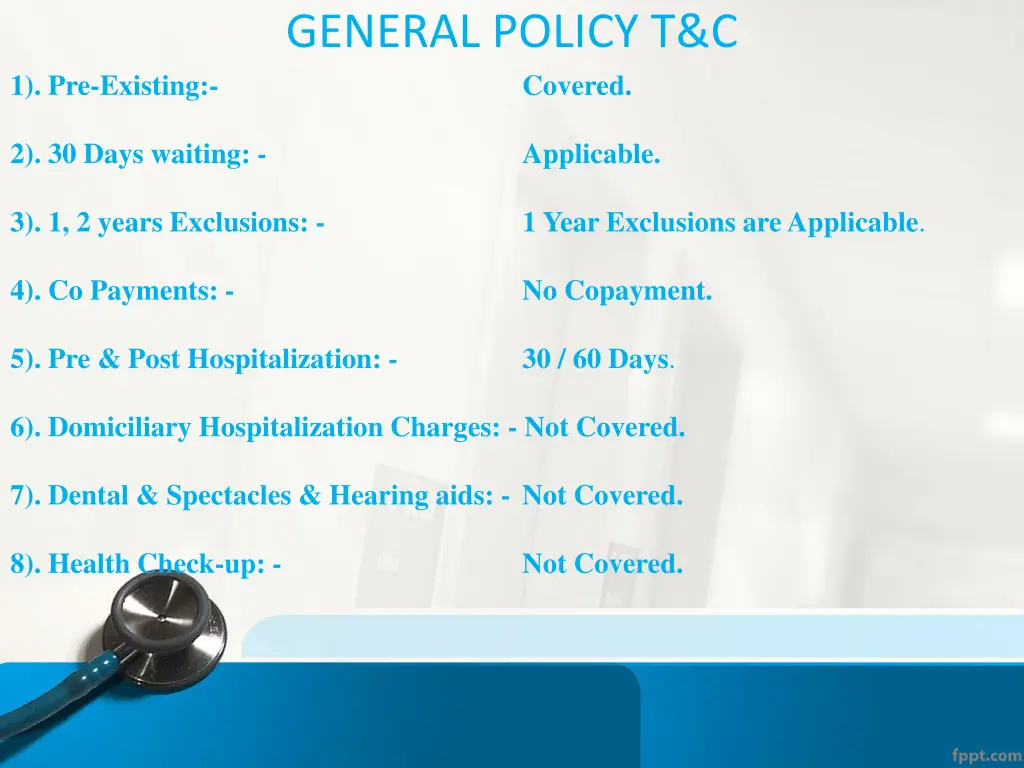 general policy t c