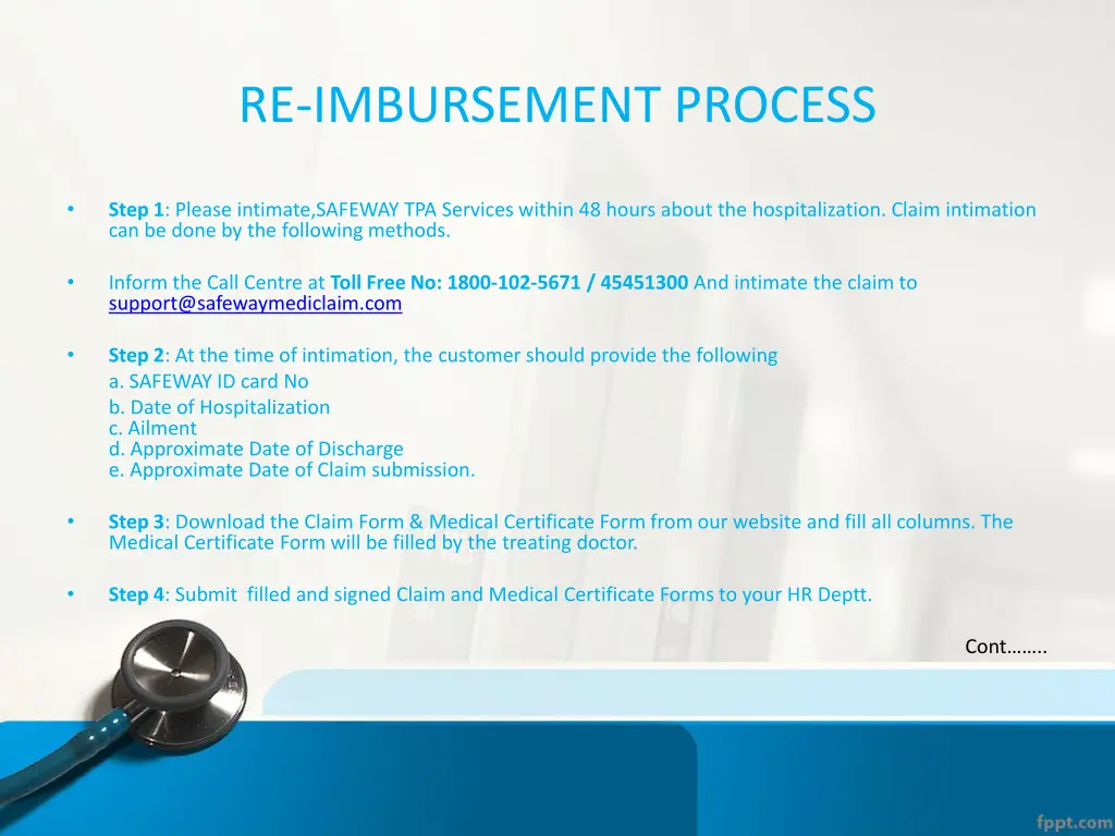 re imbursement process