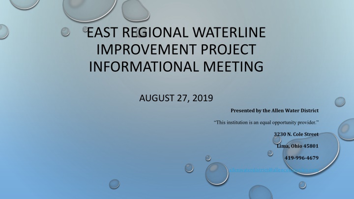 east regional waterline improvement project