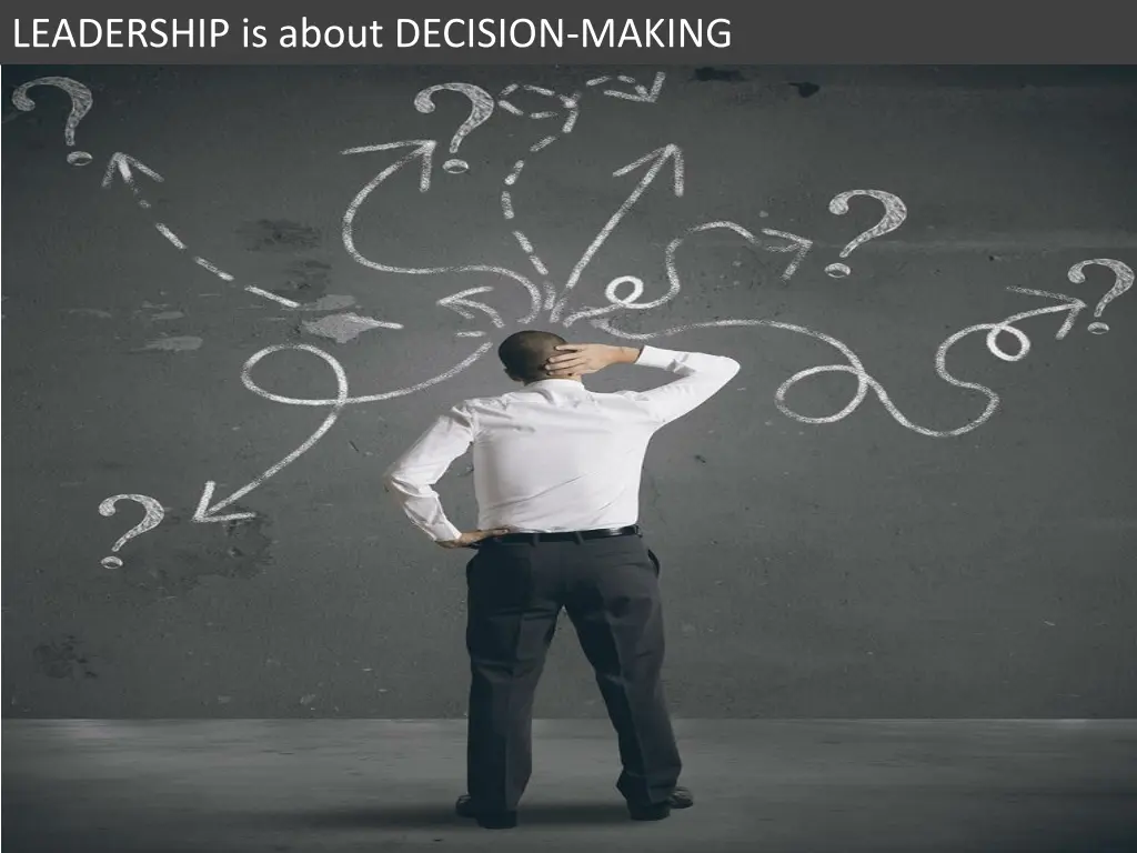 leadership is about decision making
