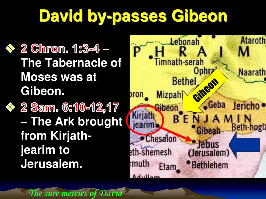 david by passes gibeon