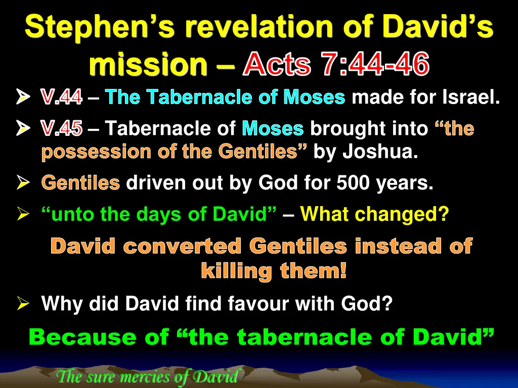 stephen s revelation of david s mission acts