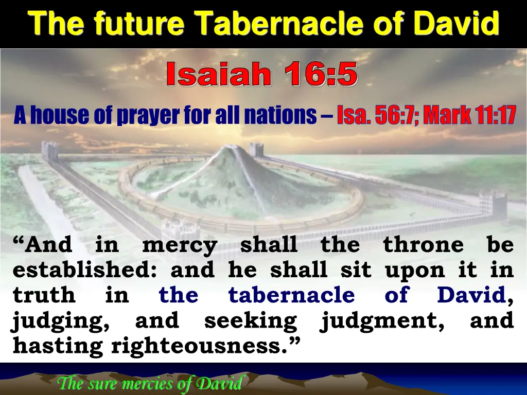 the future tabernacle of david isaiah