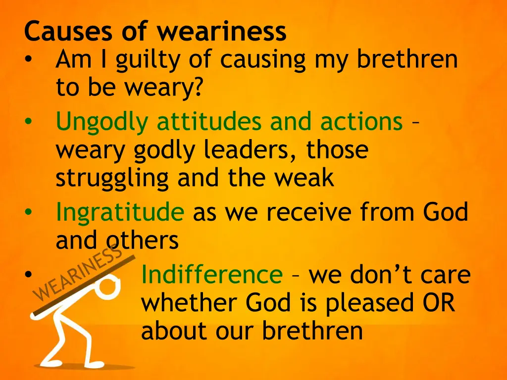 causes of weariness 2