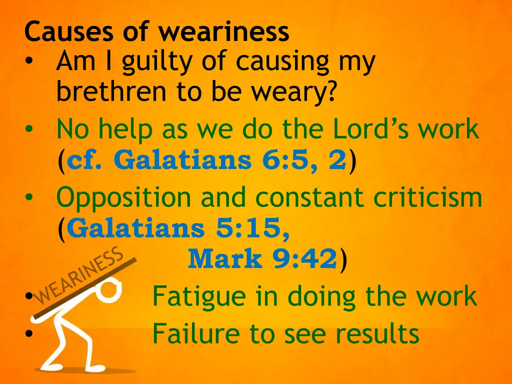 causes of weariness 3