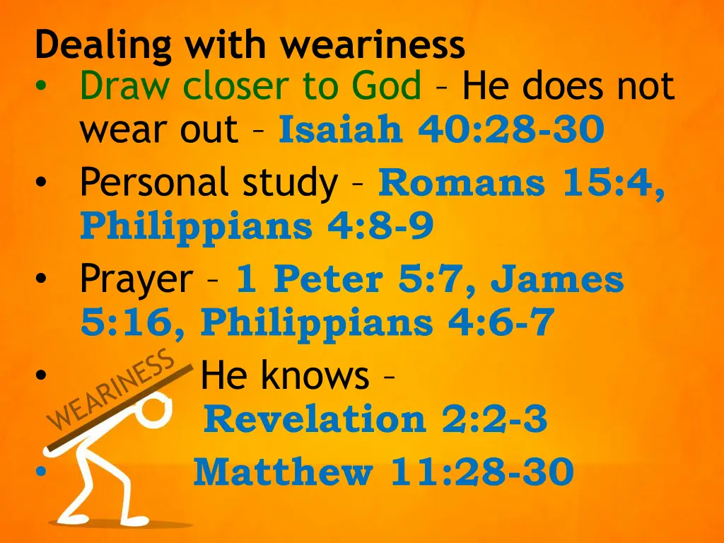 dealing with weariness 3
