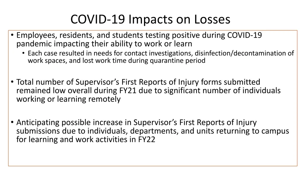 covid 19 impacts on losses employees residents