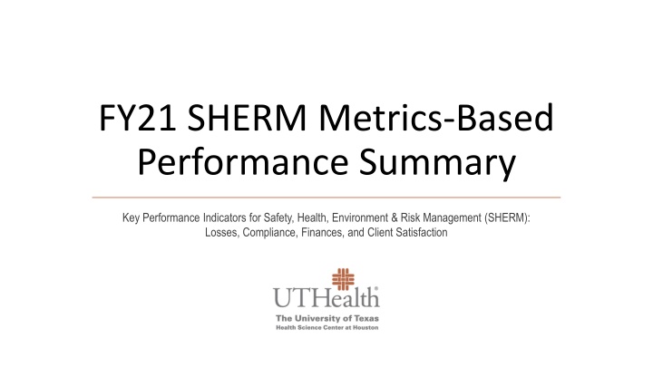 fy21 sherm metrics based performance summary