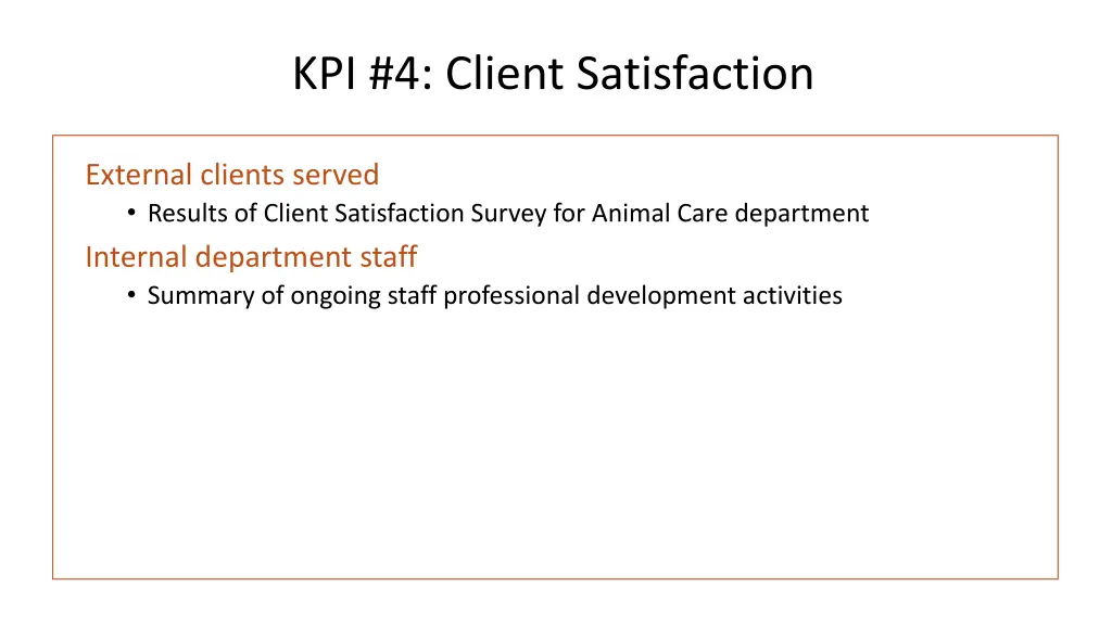kpi 4 client satisfaction