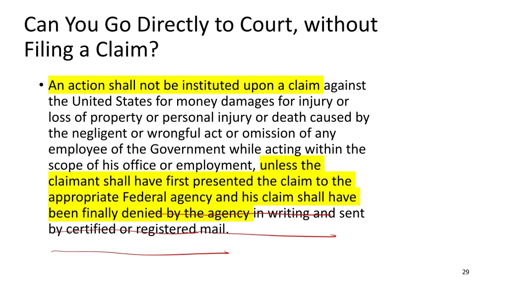 can you go directly to court without filing