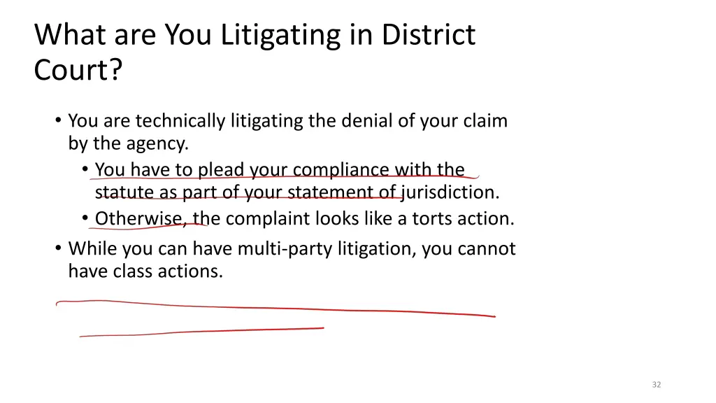 what are you litigating in district court