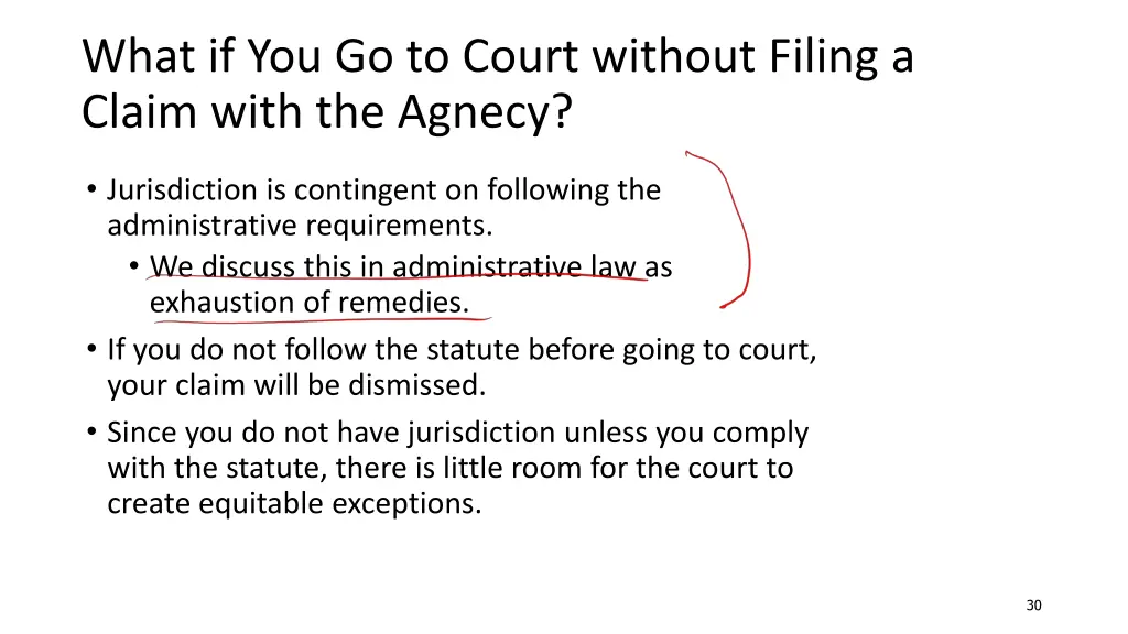 what if you go to court without filing a claim