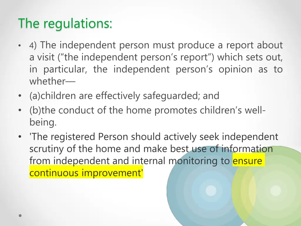 the regulations