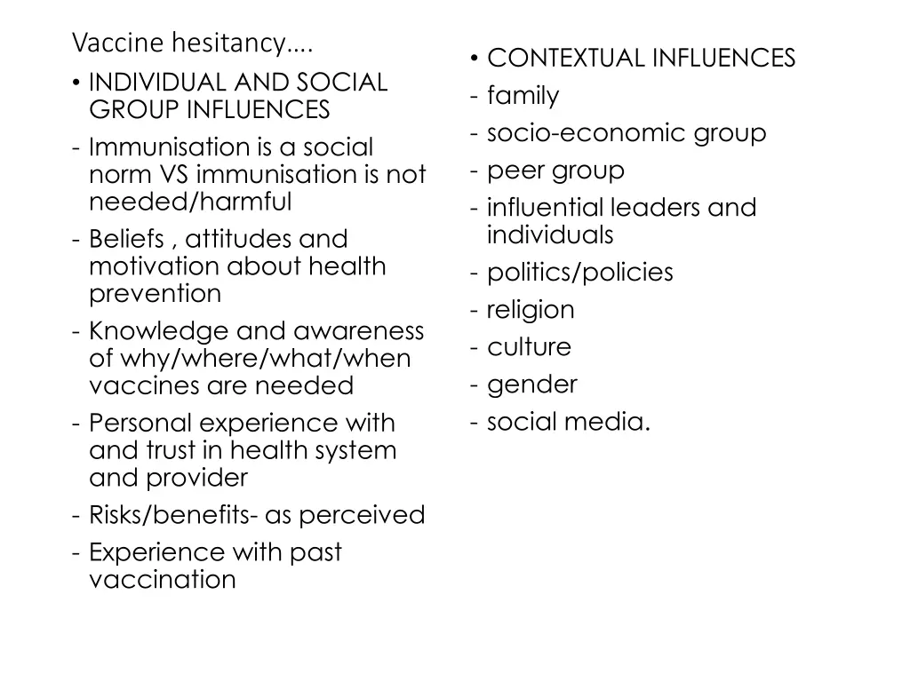 vaccine hesitancy individual and social group