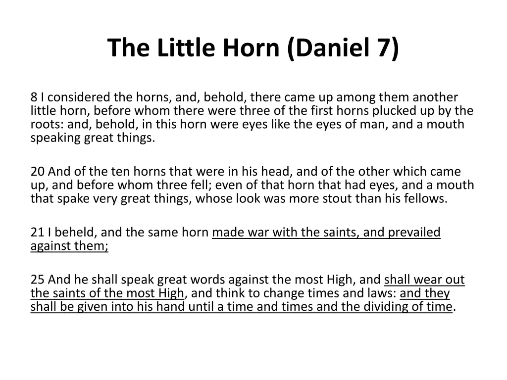 the little horn daniel 7
