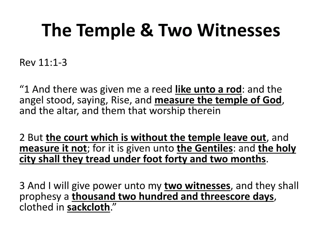 the temple two witnesses