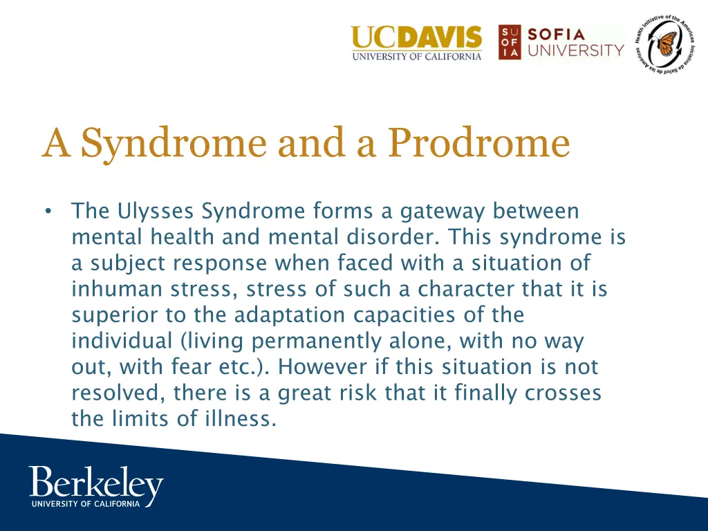 a syndrome and a prodrome