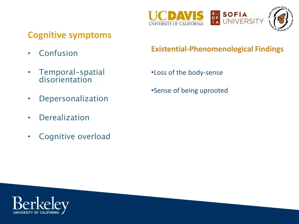 cognitive symptoms