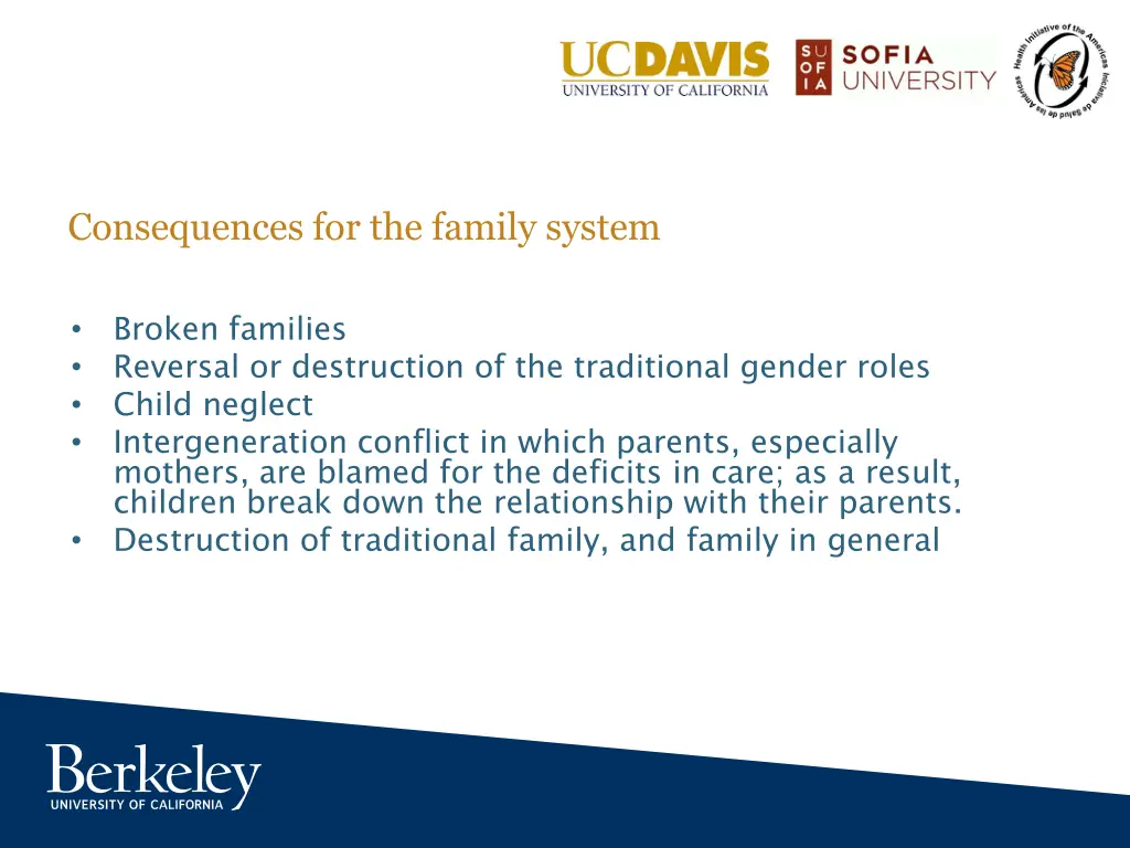 consequences for the family system