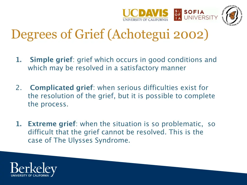 degrees of grief achotegui 2002