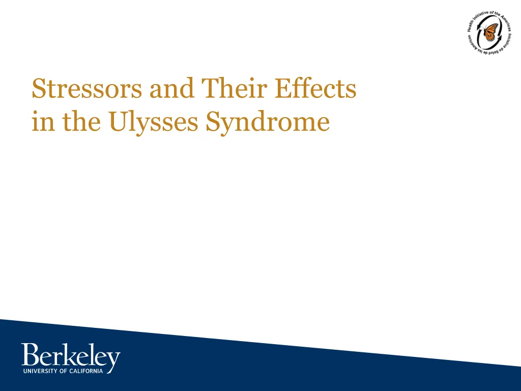 stressors and their effects in the ulysses