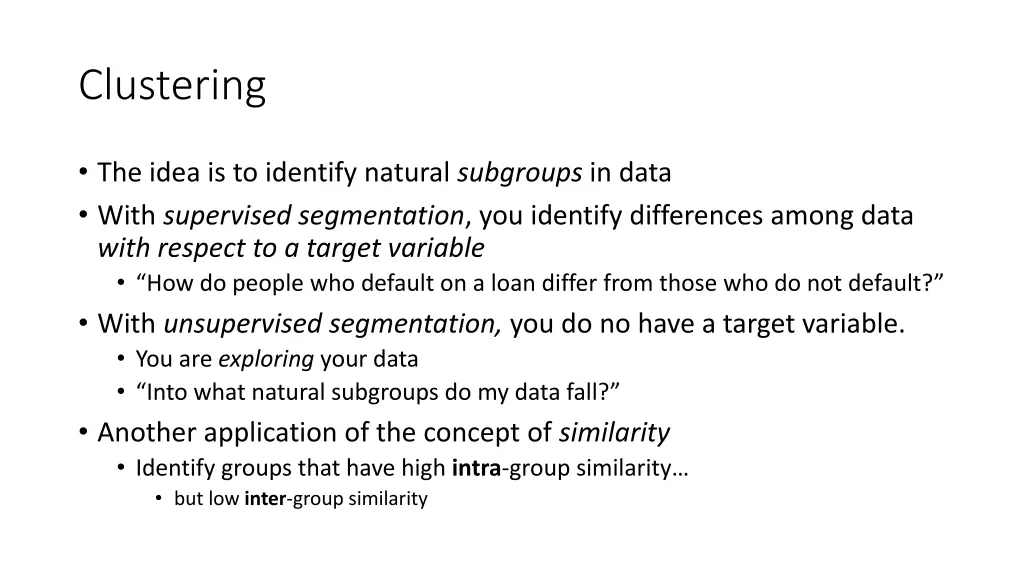 clustering