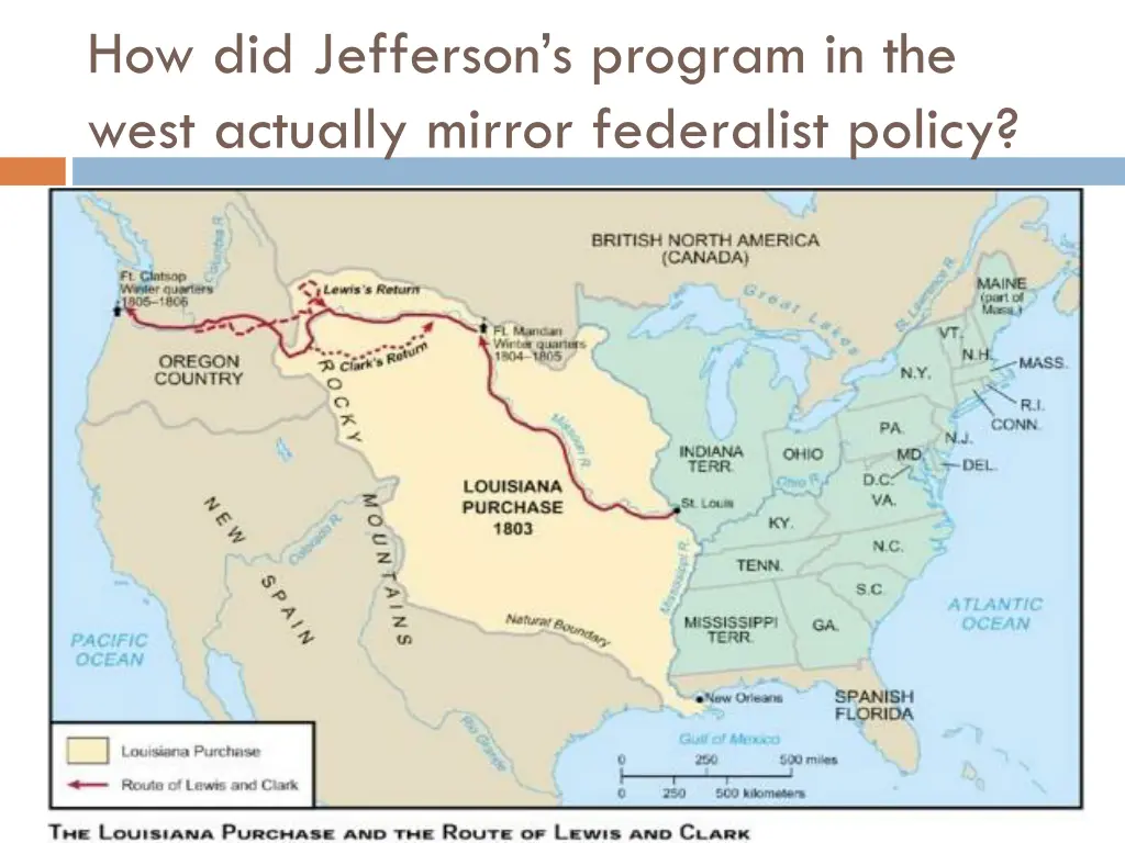 how did jefferson s program in the west actually