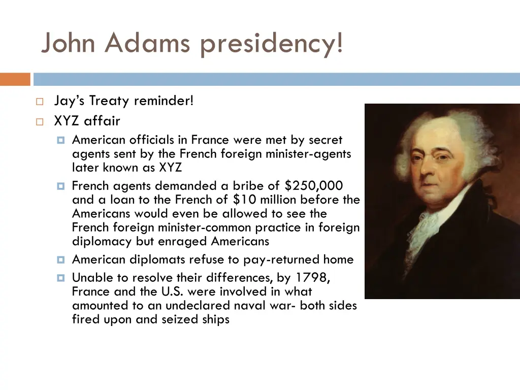 john adams presidency