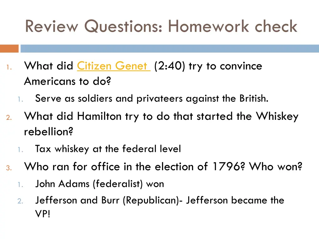 review questions homework check