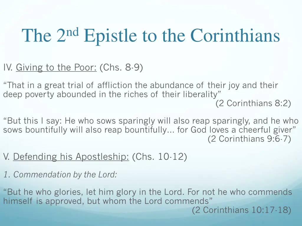 the 2 nd epistle to the corinthians 10