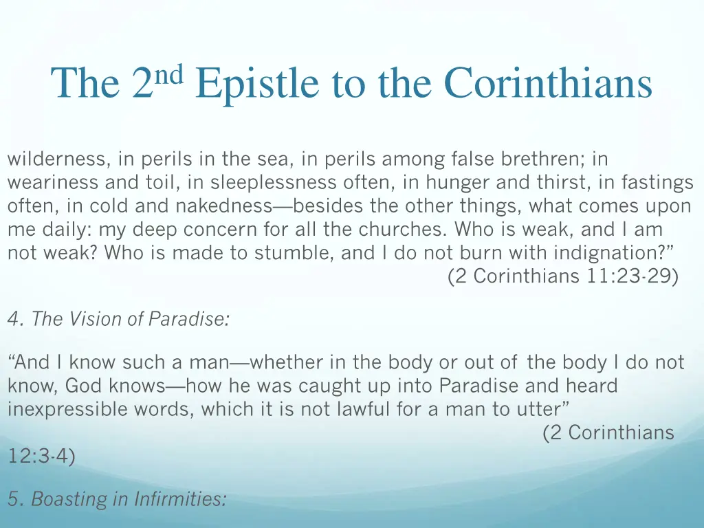 the 2 nd epistle to the corinthians 12