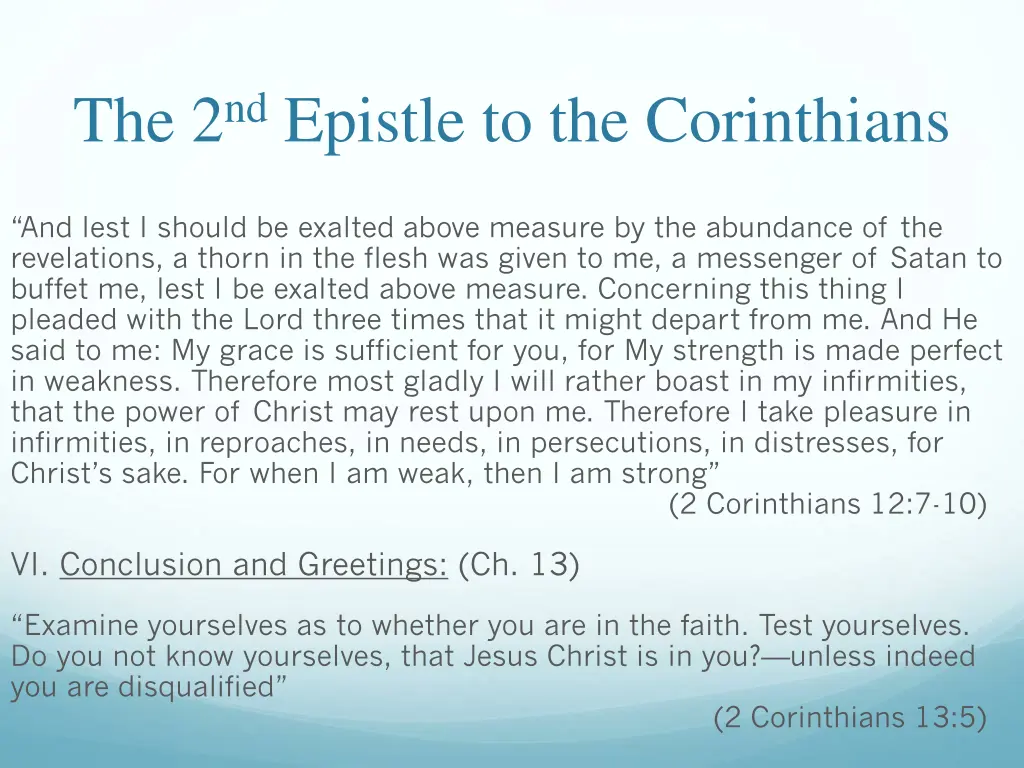 the 2 nd epistle to the corinthians 13