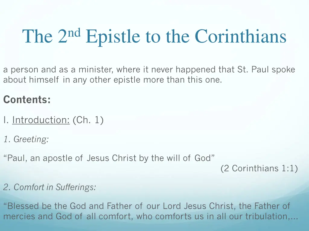 the 2 nd epistle to the corinthians 3