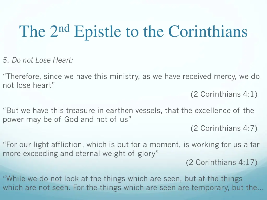 the 2 nd epistle to the corinthians 6