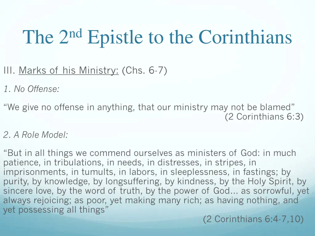 the 2 nd epistle to the corinthians 8