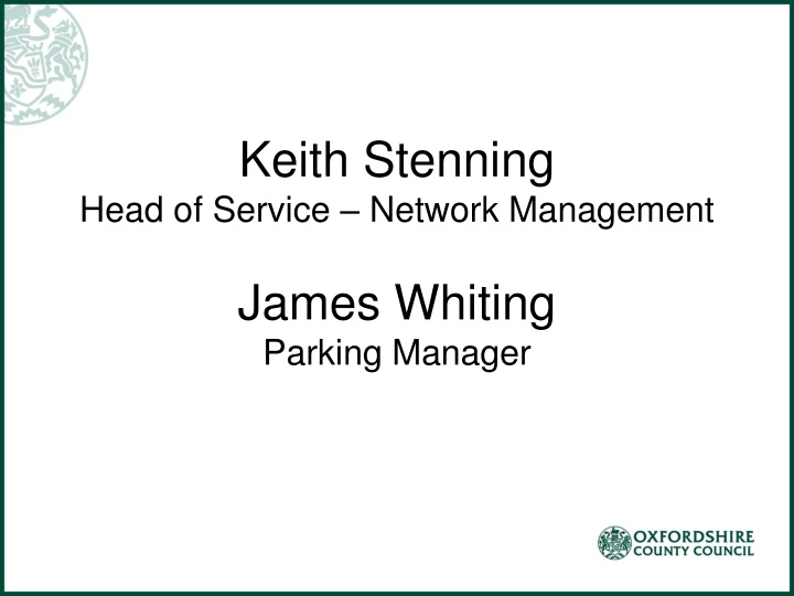 keith stenning head of service network management