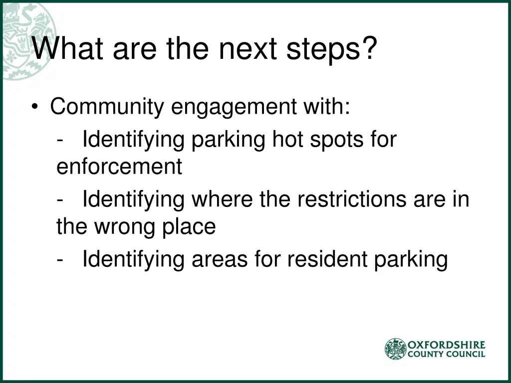 what are the next steps
