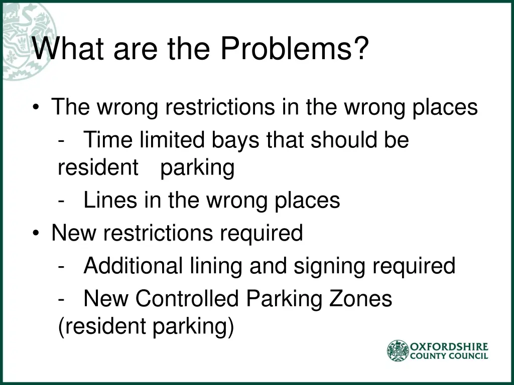 what are the problems