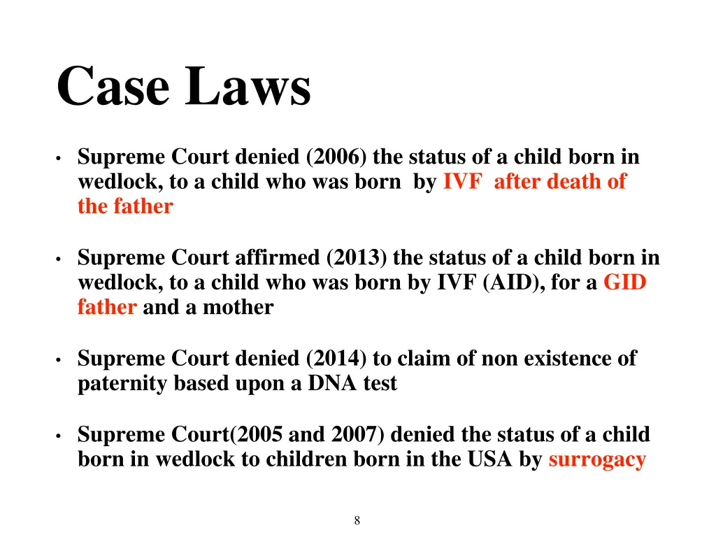 case laws