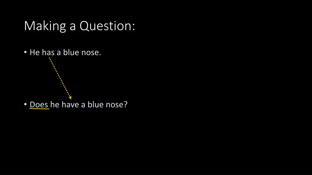 making a question 1