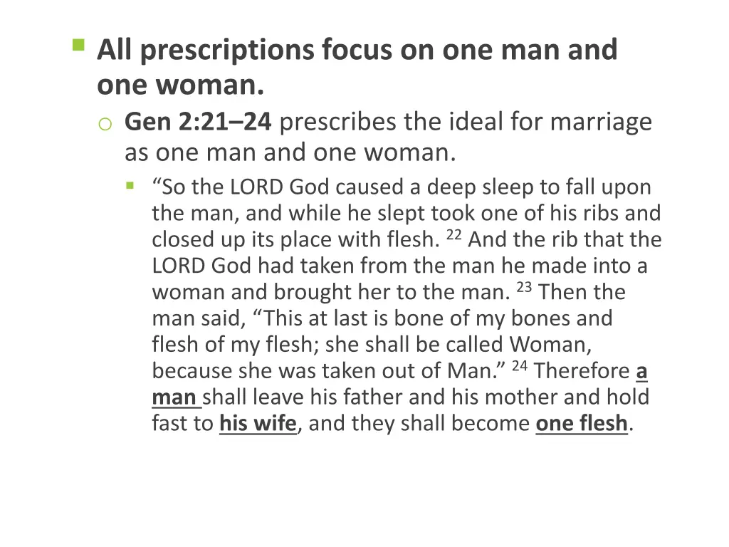 all prescriptions focus on one man and one woman