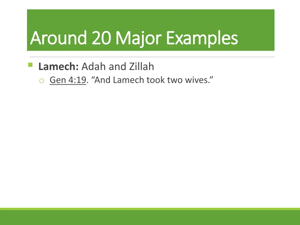 around 20 major examples around 20 major examples