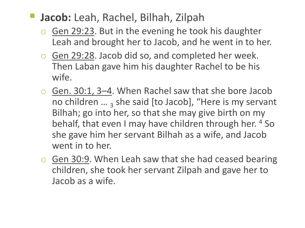 jacob leah rachel bilhah zilpah