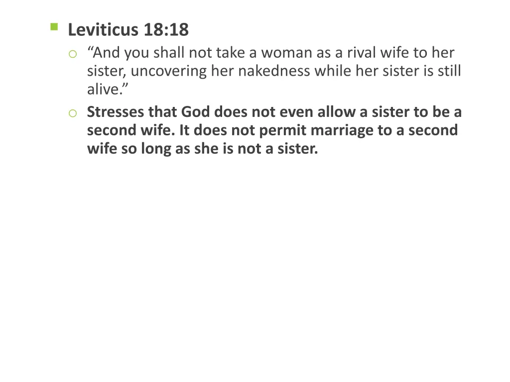leviticus 18 18 o and you shall not take a woman