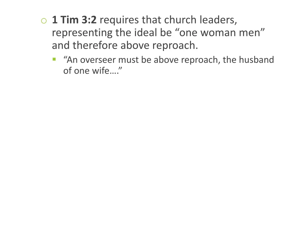 o 1 tim 3 2 requires that church leaders